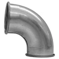 Round 45 Degree Elbow, 4 in Duct Dia, Galvanized Steel, 24 ga GA, 6-1/2" L