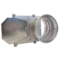 Round Blast Gate, Cast Aluminum, 20 GA, 5 1/4 in W, 5 1/2 in L, 7" H