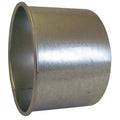 Round Machine Adapter, 4 in Duct Dia, Galvanized Steel, 22 ga GA, 4" L