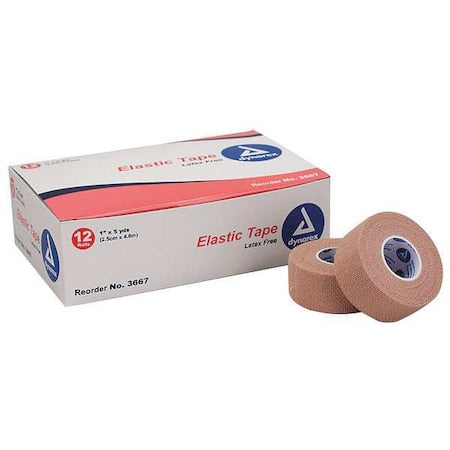 Adhesive Elastic Tape, Tan, 1 W, 5 L, PK12