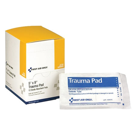 Trauma Pad, Sterile, White, 5 in. W, PK10