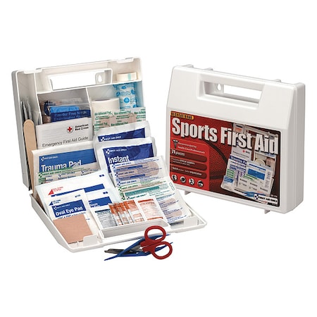 First Aid Kit and Housing, Plastic 70 Components, 10 People Served