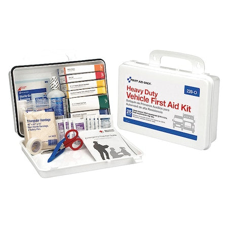 First Aid Kit and Housing, Plastic 85 Components, 25 People Served