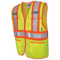 Hi-Vis Vest, Lime, Polyester Mesh, L