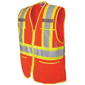 Hi-Vis Vest, Orange, Polyester Mesh, 3XL