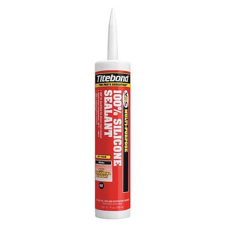 Silicone Sealant, 10 oz, Cartridge, White, Silicone Base