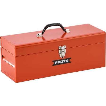 Tool Box, Steel, Red, 19 in W x 8-1/2 in D x 9-1/2 in H