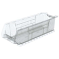 Storage Bin, Plastic, Clear, 7 in H, 8 1/4 in W, 23 7/8 in L