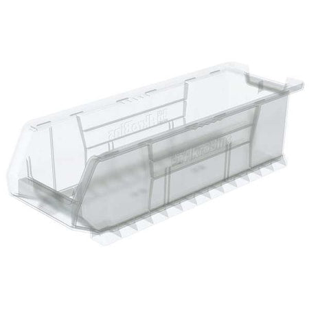 Storage Bin, Plastic, Clear, 7 in H, 8 1/4 in W, 23 7/8 in L