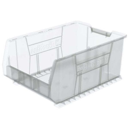 Storage Bin, Plastic, Clear, 11 in H, 16 1/2 in W, 23 7/8 in L