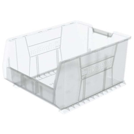 Storage Bin, Plastic, Clear, 12 in H, 18 1/4 in W, 23 7/8 in L