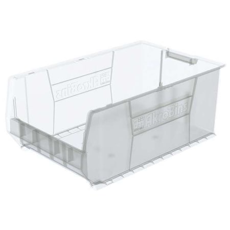 Storage Bin, Plastic, Clear, 12 in H, 18 3/8 in W, 29 1/4 in L