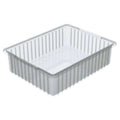 Industrial Grade Polymer, Divider Box, Clear, 22 3/8 in L, 6 in H