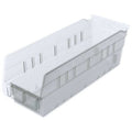 Shelf Storage Bin, Plastic, 4-1/8 in W x 4 in H x 11-5/8 in L, Clear