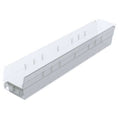 Shelf Storage Bin, Plastic, Clear, 4 in H, 4 1/8 in W, 23 5/8 in L