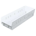 Shelf Storage Bin, Plastic, Clear, 4 in H, 6 5/8 in W, 17 7/8 in L