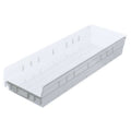 Shelf Storage Bin, Plastic, Clear, 4 in H, 6 5/8 in W, 23 5/8 in L