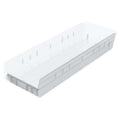 Shelf Storage Bin, Plastic, Clear, 4 in H, 8 7/8 in W, 23 5/8 in L