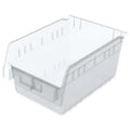 Shelf Storage Bin, Plastic, Clear, 6 in H, 8 3/8 in W, 11 5/8 in L