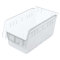 Shelf Storage Bin, Plastic, Clear, 6 in H, 6 5/8 in W, 11 5/8 in L