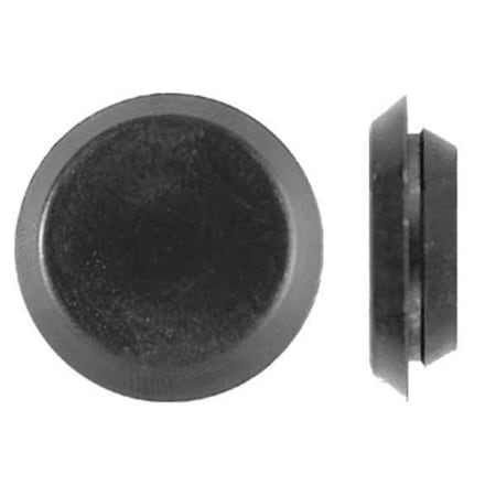 Button Spoke Screw Plug, 3/4 in Dia, Black, Plastic 100 PK