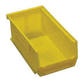 Hang & Stack Storage Bin, Plastic, Yellow, 3 in H, 4 1/8 in W, 7 3/8 in L