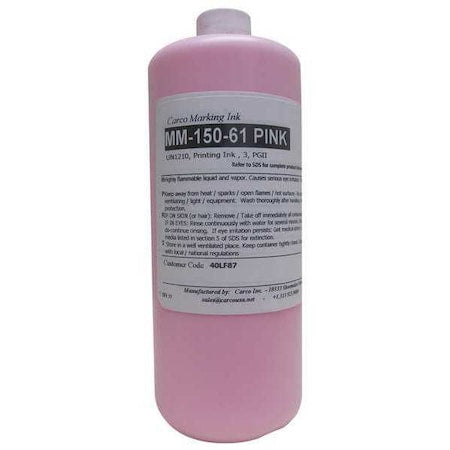 Marking Ink, 1 qt, Pink, Pigment