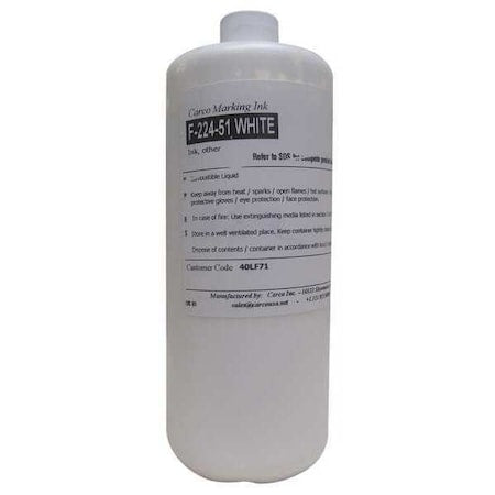 Marking Ink, 1 qt, White, Pigment