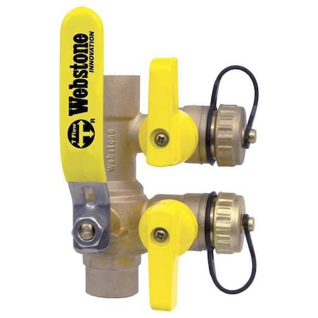 Purge and Fill Valve, 3/4", Brass