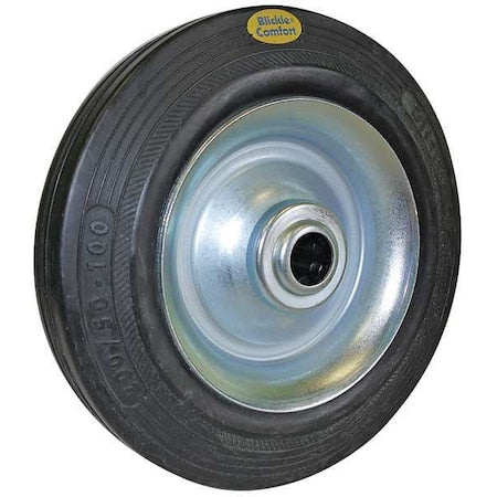 Cstr Whl, Elstc Sld Rubbr, 6-1/4 in, 500 lb