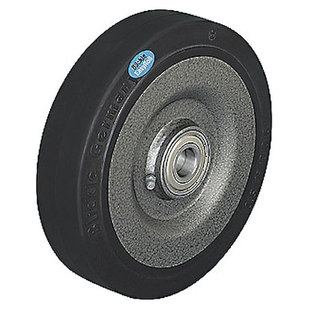Caster Wheel, Rubber, 6-1/4 in., 990 lb.