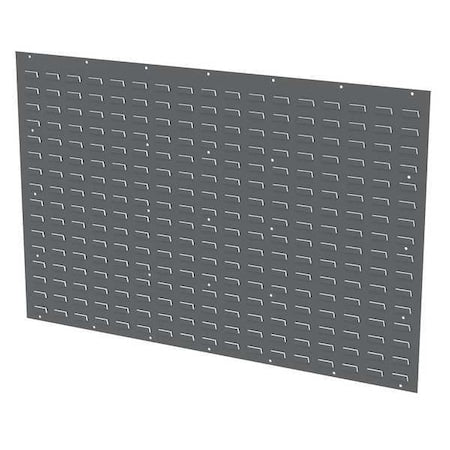Steel Louvered Panel, 5/16 in D x 34 in H x 52 in W, Gray