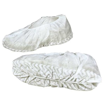 Disposable Shoe Covers, Polypropylene, White, Slip Resistant Sole: Yes , XL
