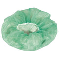 Bouffant Cap, Polypropylene, 24 in Dia., Green, L, 1000 PK