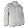 Disposable Lab Coat, Polypropylene, Hook-and-Loop Closure, White, 3XL, 50 PK