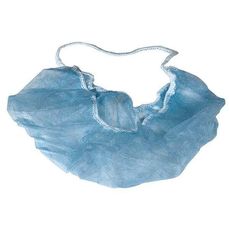 Beard Cover, Polypropylene, 19 in Dia., Blue, L, 1000 PK