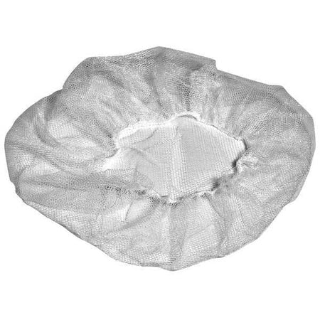 Hairnet, Polyester, 24 in Dia., White, L, 1000 PK