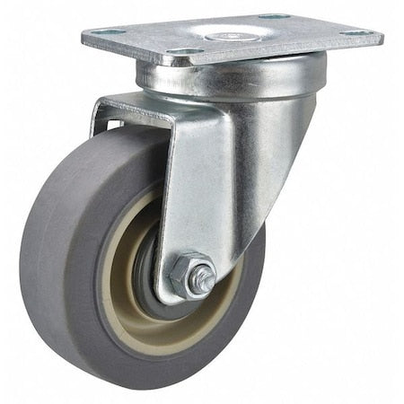 Swivel Plate Caster, 7-1/4 in. H, 325 lb.