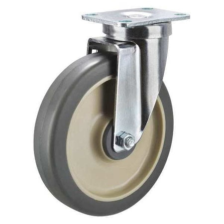 Swivel Plate Caster, 300 lb., Plate Type C