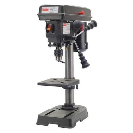 Bench Drill Press, Belt Drive, 1/3 hp, 120V AC V, 8 in Swing, 5 Speed