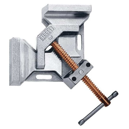 Angle Clamp, 4 1/2 in Jaw W, Cast Iron