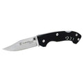 Folding Knife, Fine, Drop, Satin/Black, 3 in