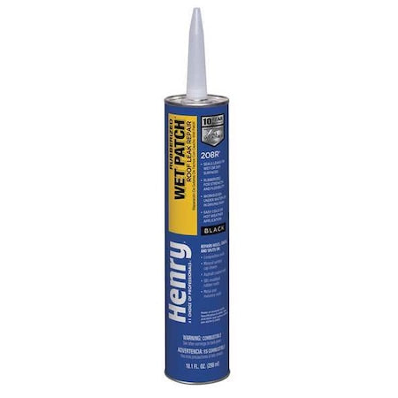 Roof Leak Repair, 10.1 oz, Cartridge, Black