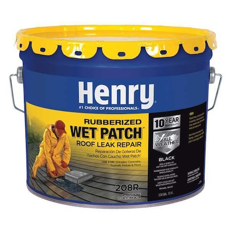 Roof Leak Repair, 3.3 gal, Pail, Black