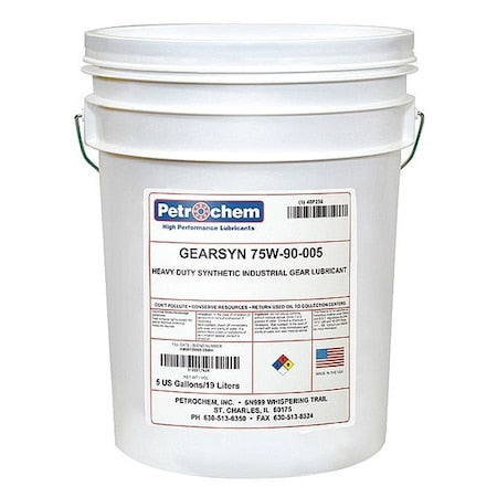 5 gal Heavy Duty Gear Lubricant Pail 157 ISO Viscosity, 75W SAE, Amber