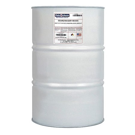 55 gal Gear Lubricant Drum Not Specified ISO Viscosity, 80W SAE, Amber