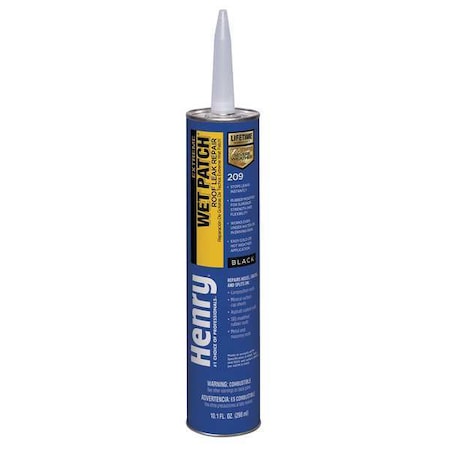 Roof Leak Repair, 10.1 oz, Cartridge, Black