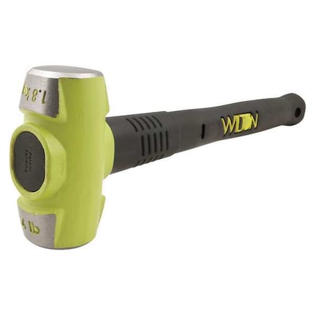 Sledge Hammer, 4 lb., 24 In, Rubber/Steel