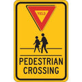 Traffic Sign, 18 in H, 12 in W, Aluminum, Rectangle, English, 124398