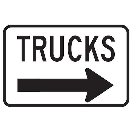 Traffic Sign, 12 in H, 18 in W, Plastic, Rectangle, English, 124471